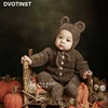 Dvotinst Baby Newborn Photography Props Soft Knitted Cute Bear Hat Bonnet Outfits 2pcs Set Fotografia Studio Shoots Photo Props ► Photo 3/6