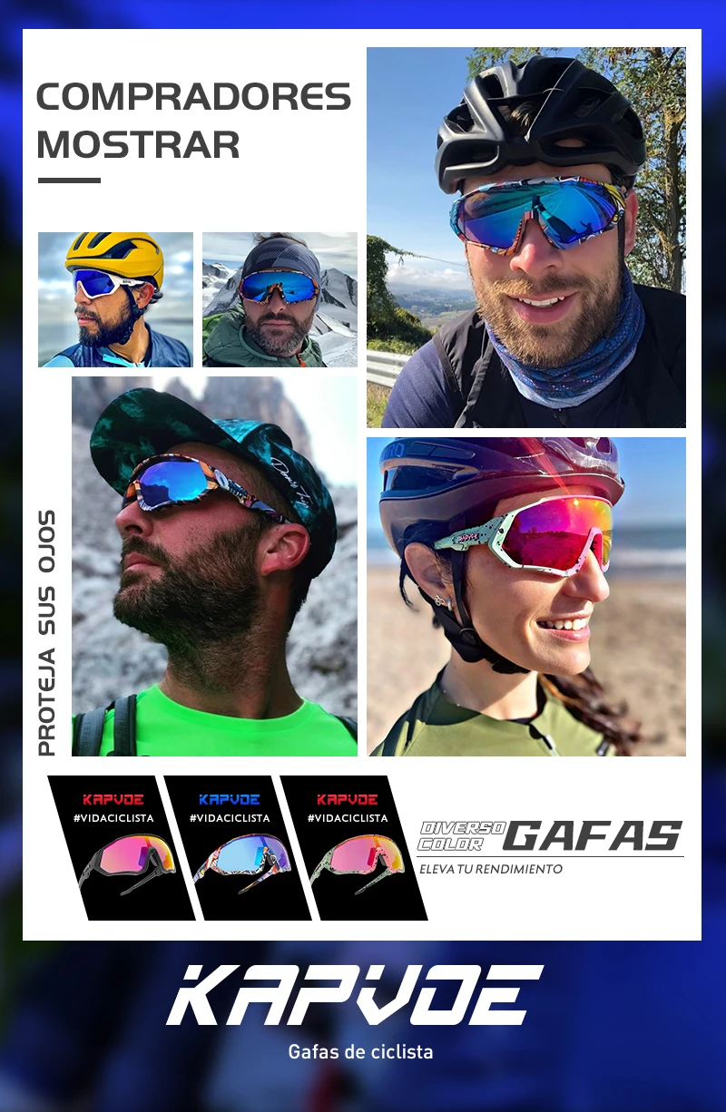 Gafas de Sol Ciclismo Pesca Bicicleta Bicicleta Gafas para deporte Sun Gafas
