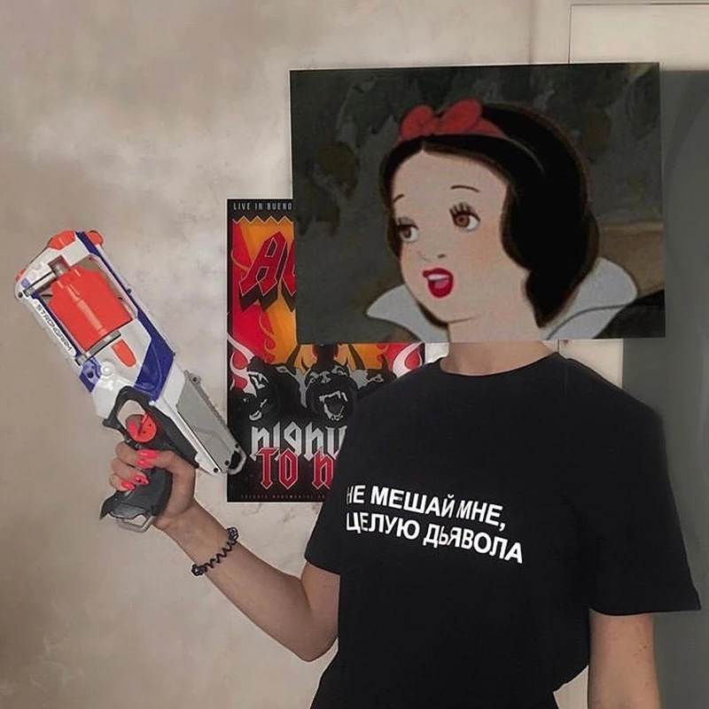 Russian Style Female T Shirt With Slogans Don T Bother Me I Kiss The Devil Women Summer T Shirt Fashion Cotton Tee Shirt T Shirts Aliexpress