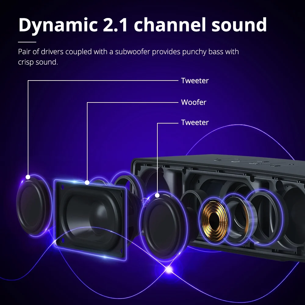 US $69.99 Tronsmart Studio Bluetooth Speaker 30W Metal Wireless Speaker with HiFi Lossless Audio, Aluminum Appearance,100 Speakers Pairing