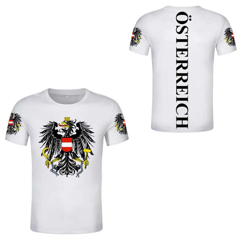 Австрия, футболка,, на заказ, имя, номер, Мужская футболка, флаг страны, немецкий принт, текст, фото, австрийская одежда, персонализированная футболка