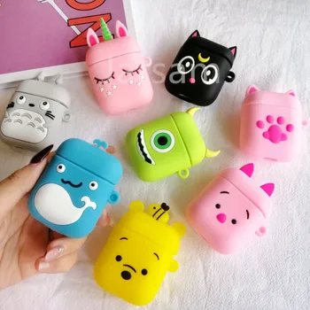 

Cartoon Cute box Wireless Headset case for Apple Airpods 1 2 Earphone soft Silicone Cover For Airpods Protective Cases