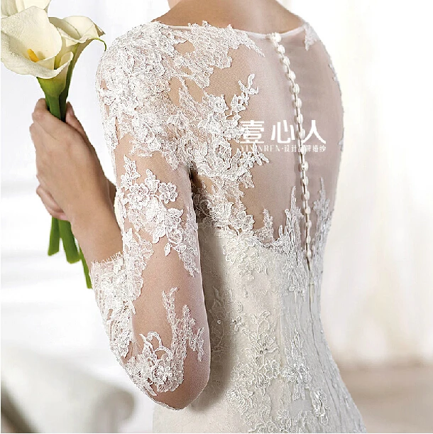 Vestido de novia, романтическое кружевное платье,, casamento, ручная работа, на заказ, с длинным рукавом, свадебное платье, платья для матери невесты
