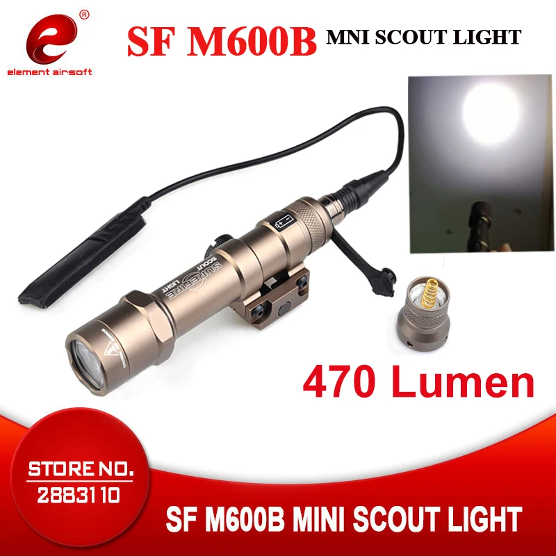 Element Airsoft Surefir M600 Тактический Flahs светильник оружия Softair охотничий фонарь 470 люмен винтовка пистолет светильник M600B оружие светильник EX410