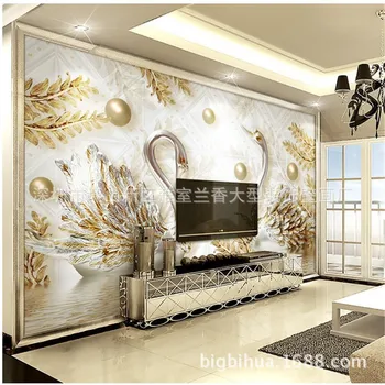 

European Style Living Room Television Background Wall Wallpaper Mural Seamless Nonwoven Fabric TV Wall Jewelry 3D Wallpaper