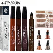 BearPaw ручка для бровей водостойкая вилка кончик для бровей карандаш для татуировки долговечный Профессиональный тонкий эскиз жидкий карандаш для бровей