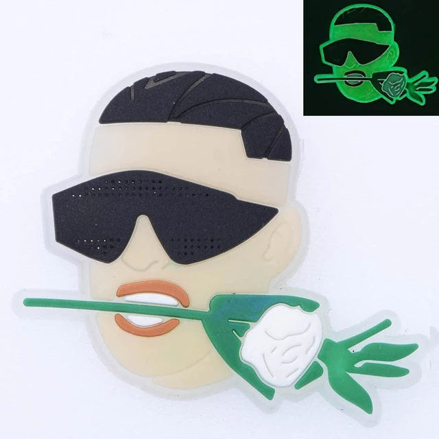1pcs Glow in The Dark Croc Shoe Charms PVC Noctilucence Accessories Decoration Bad Bunny for Clogs JIBZ Button Charm Kids Gifts p2673