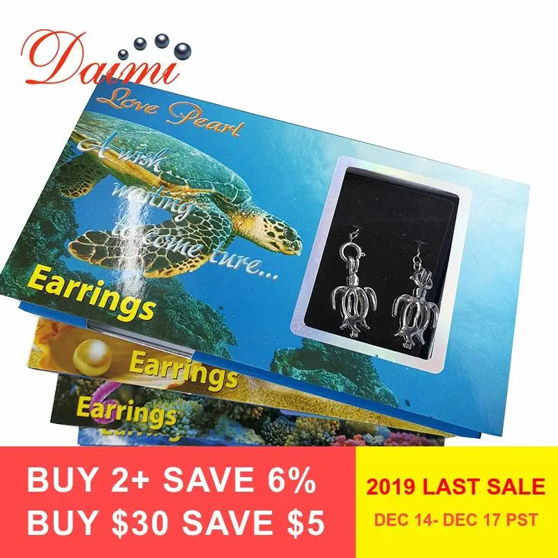 

DMWB010 Oyster Pearl Earrings 6 Patterns Wishbox Musssel Earrings For Women