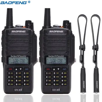 

2pcs Baofeng UV-XR Waterproof Walkie Talkie 10W 10KM Long Range high power Portable Two Way Radio uv-9r uv9r+Tactical Antenna