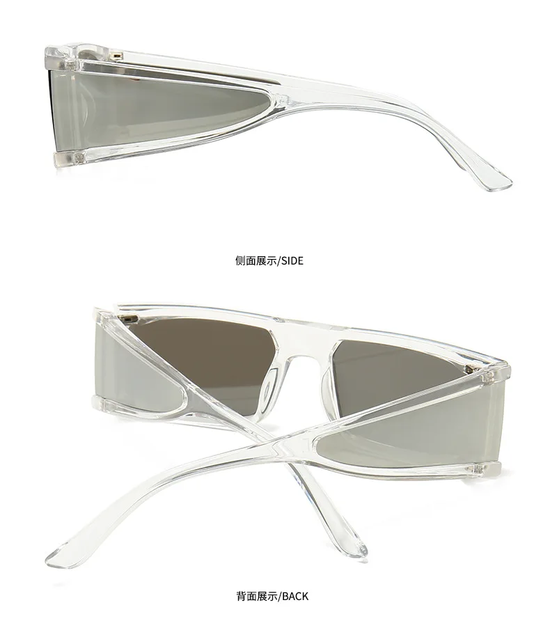 Side Mirror Brand Design Luxury Small Frame Sunglasses Kim Women Fashion Square Sun Glasses Shades UV400 Vintage Zonnebril big sunglasses