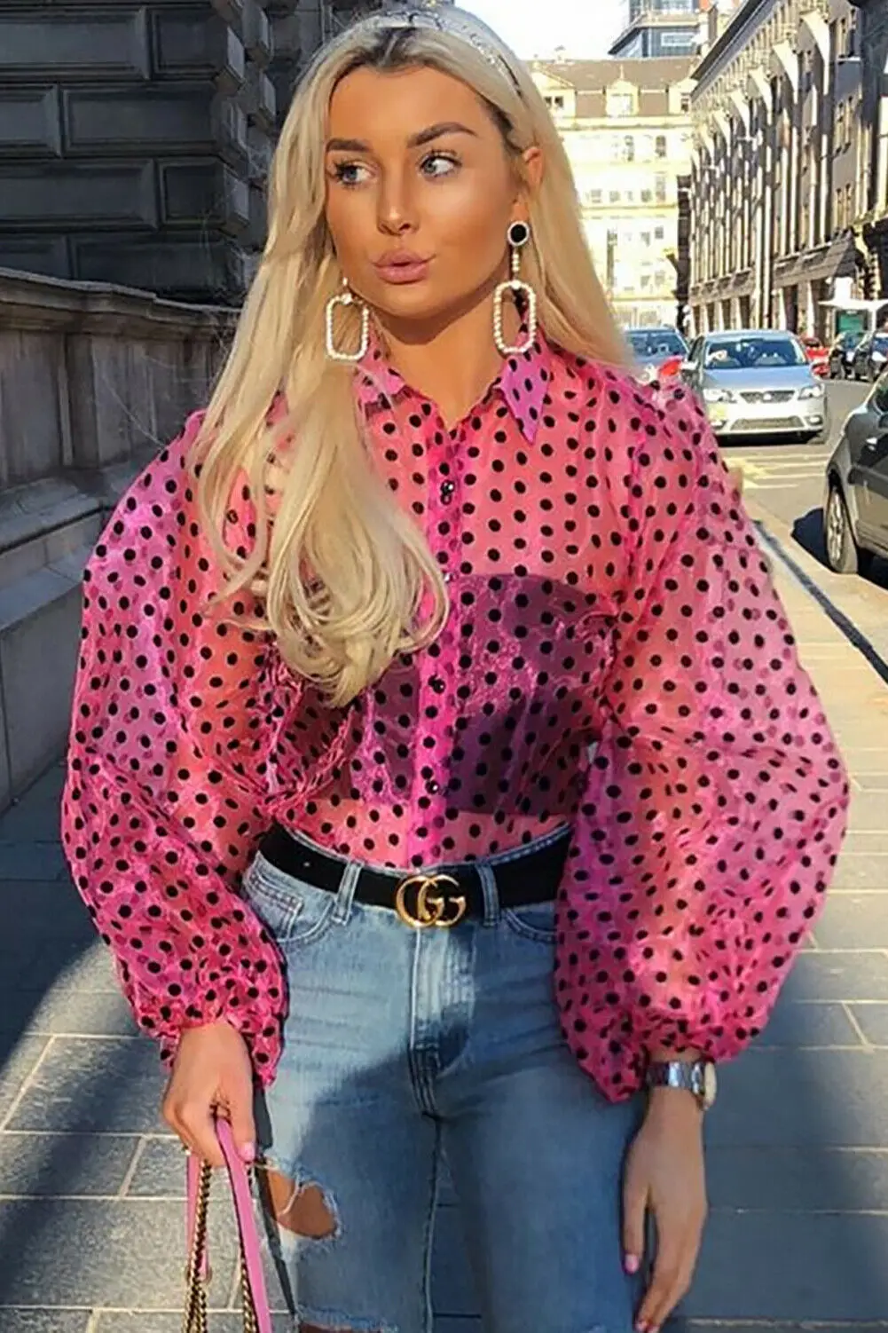 Long Sleeve Tops Loose Club Blouse Tee 