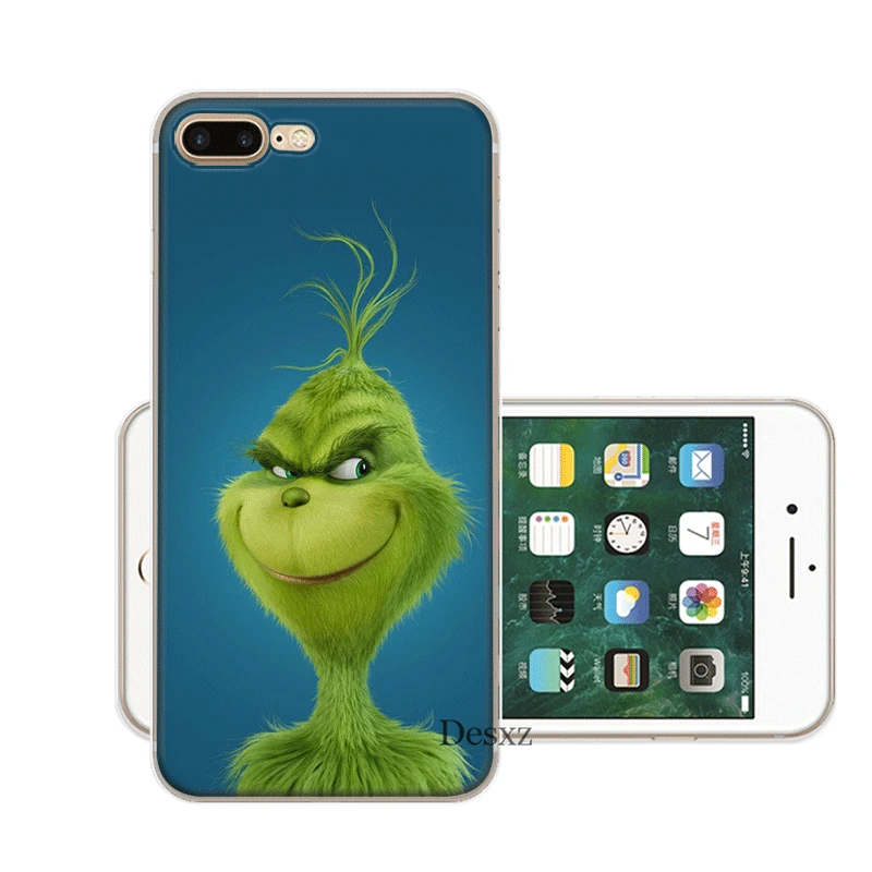 H6 Чехол для мобильного телефона iPhone 11 Pro X XR XS Max 5 5S SE 6 6S 7 8 Plus жесткий чехол зеленый Grinch Рождество - Цвет: H6