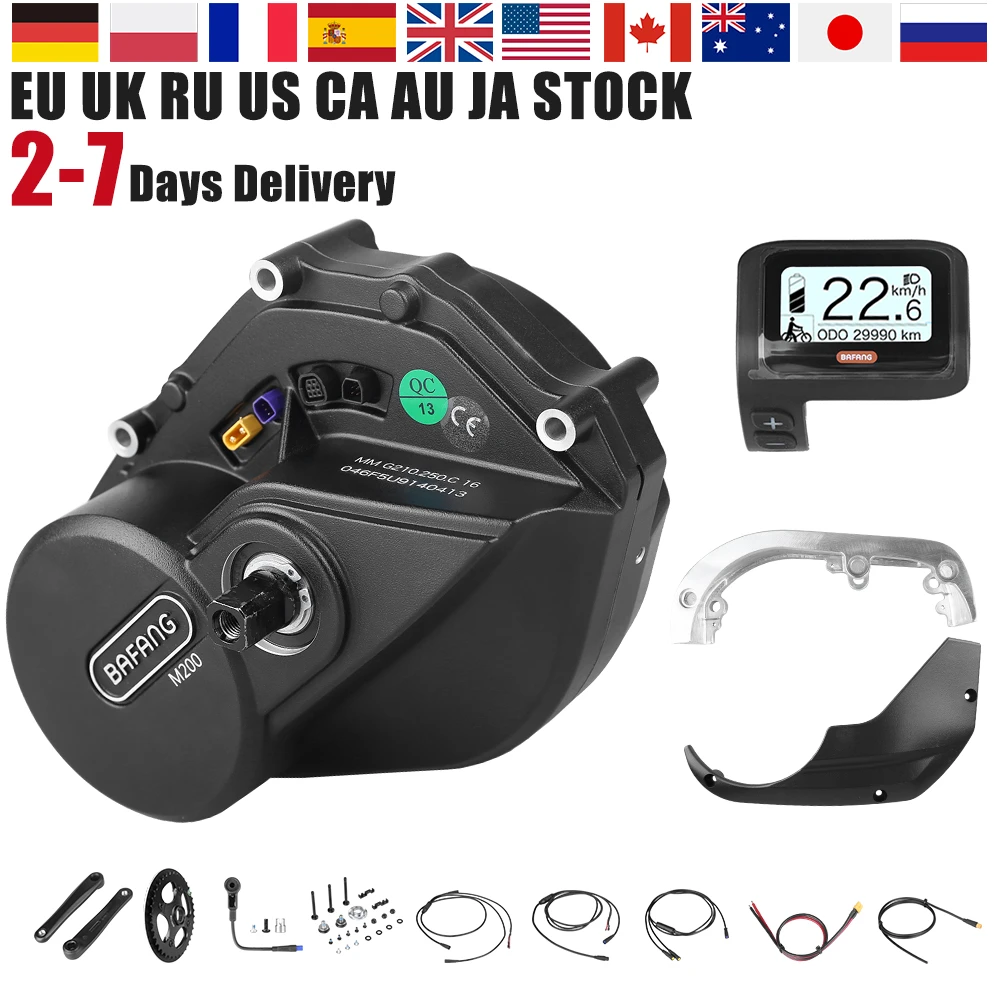 Bafang G210.250 Mid Drive Motor M200 36V 250W Elektrische Fiets Conversie  Kit Voor Cargo Mountain Fiets Centrale Ebike motor|Electric Bicycle Motor|  - AliExpress