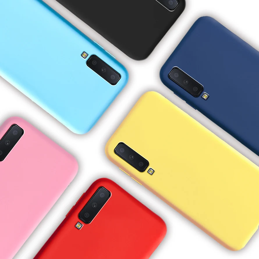Роскошный чехол для Samsung Galaxy A7 2018 силиконовый мягкий чехол-накладка карамельного