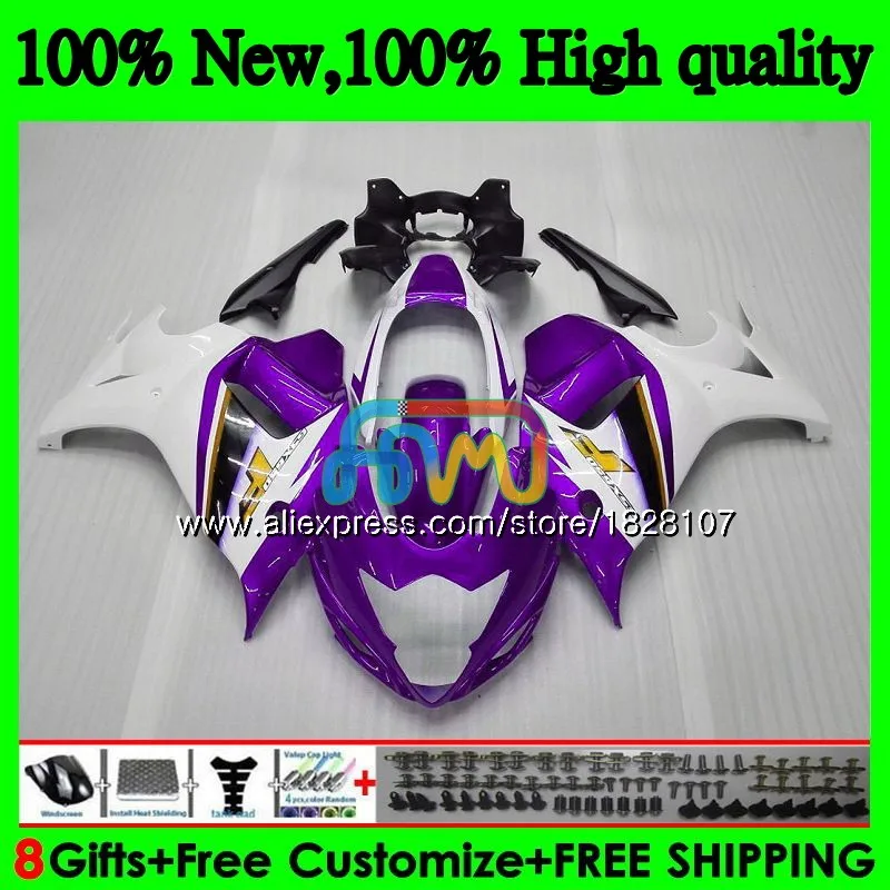 650 комплект для SUZUKI GSXF 650 GSX650F 08 Фиолетовый белый 09, 10, 11, 12, 13, 14, 45BS. 35 GSXF650 2008 2009 2010 2011 2012 2013 обтекатель