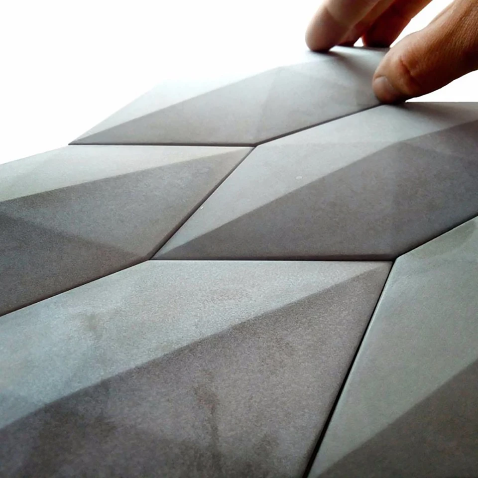 3d Wall Panels Design Hexagon Diamond Silicone Mold Concrete Cement Europe DIY Brick Clay Stone Tile Molds Home Decor Prismatic