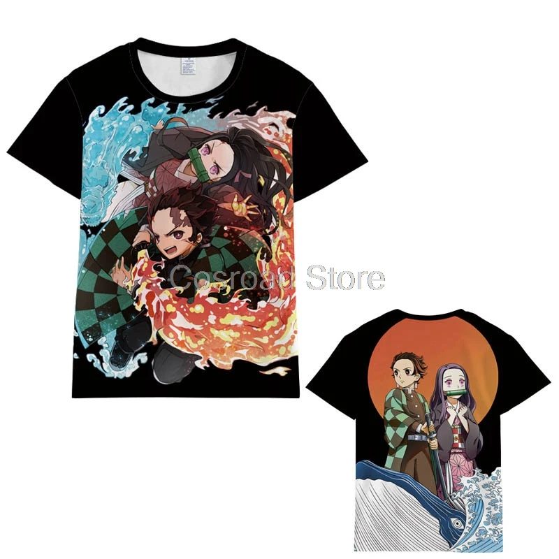 Футболка Cosroad Nezuko Tanjirou Kamado Demon Slayer Kimetsu no Yaiba мужская и женская летняя футболка с
