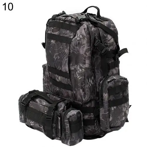 60L портативный камуфляж цвет мода Molle рюкзак Сумка Кемпинг Туризм треккинг на открытом воздухе - Цвет: 10