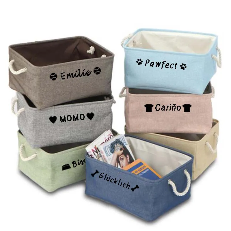 Personalized Toy Basket Storage Basket Dog Toy Basket Dog Toys Name