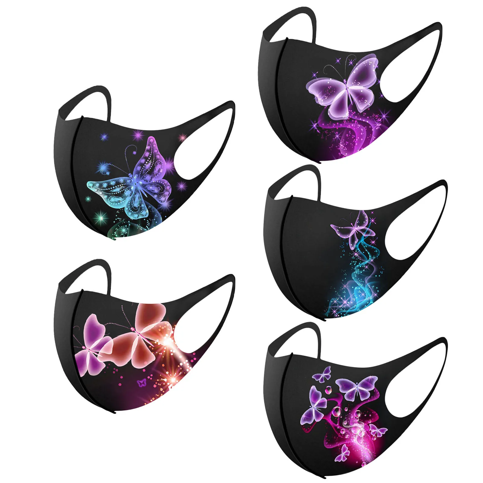 5 шт для взрослых с принтами уход за кожей лица маска моющиеся ушной Безликий на