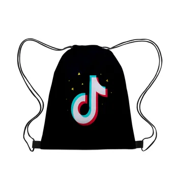 

TIKToker drawstring bag portable double shoulder drawstring bag student travel backpack youth fashion large capacity backpack