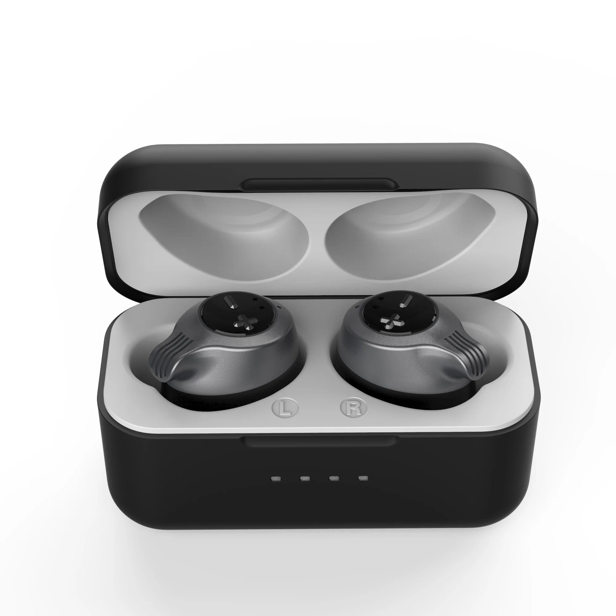 Беспроводные наушники ANC True Bluetooth 5,0 с функцией шумоподавления, беспроводные наушники TWS TYPE-C с быстрым зарядным устройством - Цвет: Black color