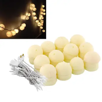 

LED String Light Garden Lamp Decor Ball Party Cotton Cotton Ball Lights 4.5M Lantern Decoration Creative Ivory White Colorful