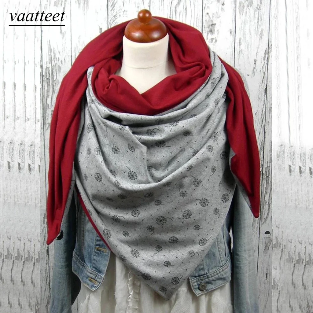 

Fashion Women Soild Dot Printing Button Soft Wrap Casual Warm Scarves Shawls