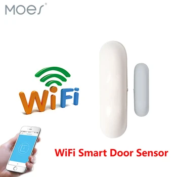 

WiFi Smart Home Door Window Sensor, APP Notification Alerts Home Security Detector, Compatible With Echo Google Home