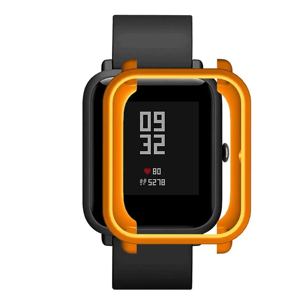 Мягкий ТПУ чехол Защитный чехол для Xiaomi Huami Amazfit Bip Youth/Lite защита экрана - Цвет ремешка: orange