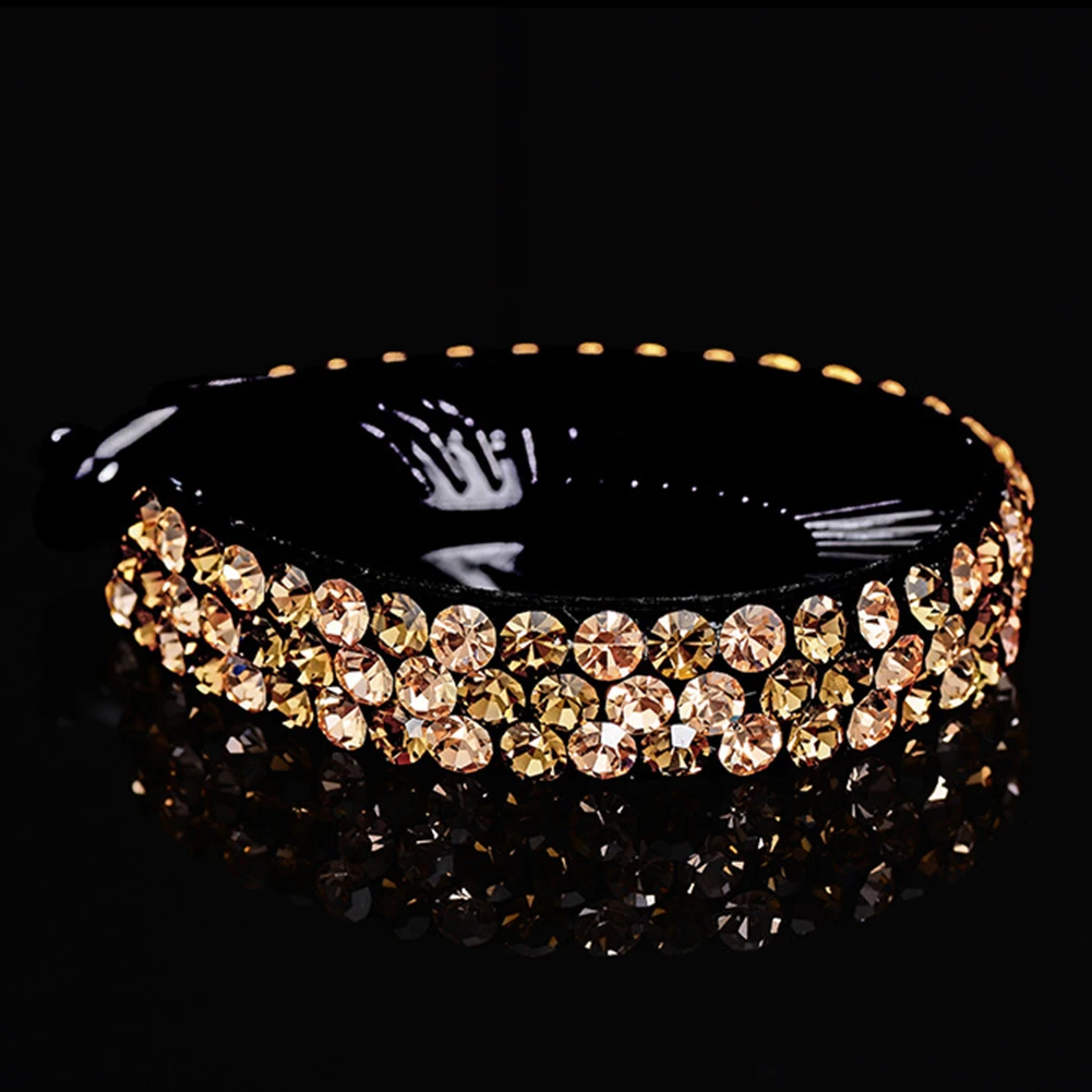 Women Styling Elegant Daily Floral Pattern Hairpin Easy Apply Dating Accessories Hair Claw Jewelry Rhinestone Fashion Headwear - Цвет: Champagne