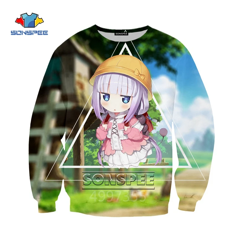 SONSPEE Miss Kobayashi's Dragon Maid/Детский свитер с 3d принтом детская одежда для мальчиков и девочек-подростков Топы, пуловер с длинными рукавами SW132