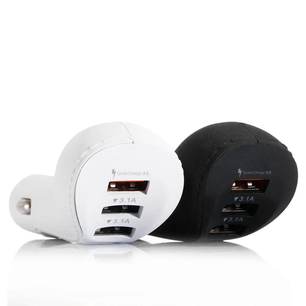 QC 3,0 Автомобильное зарядное устройство 3 USB порта для iPhone 5 Быстрая зарядка USB Автомобильное зарядное устройство для телефона адаптер Быстрая зарядка для samsung S10