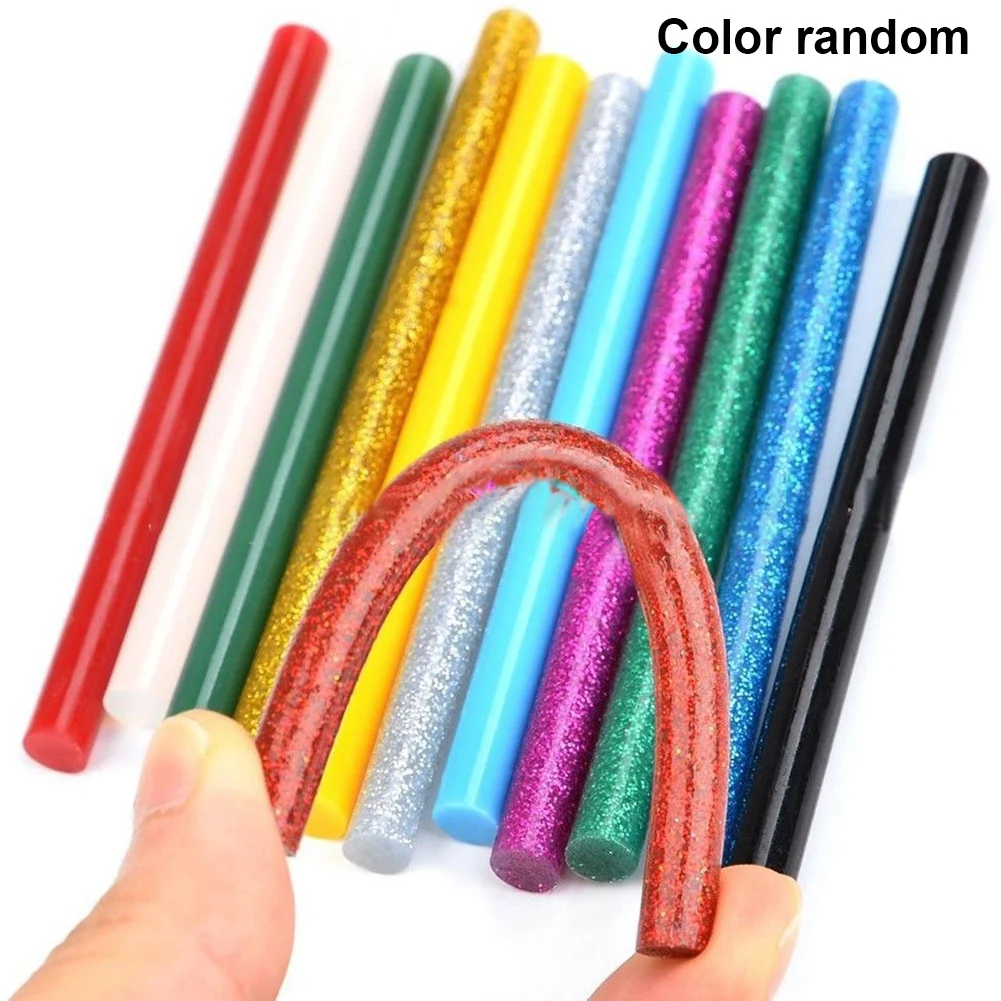 60pcs Adhesive Hot Melt Painting Tool Glitter Heating Crafts Professional DIY Assorted Art Glue Sticks Repair Mix Color