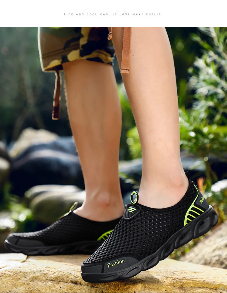 WIENJEE Summer Women Casual Shoes Slip-On Flats Female Breathable Zapatillas Water Sneakers Women Shoes Zapatillas Mujer