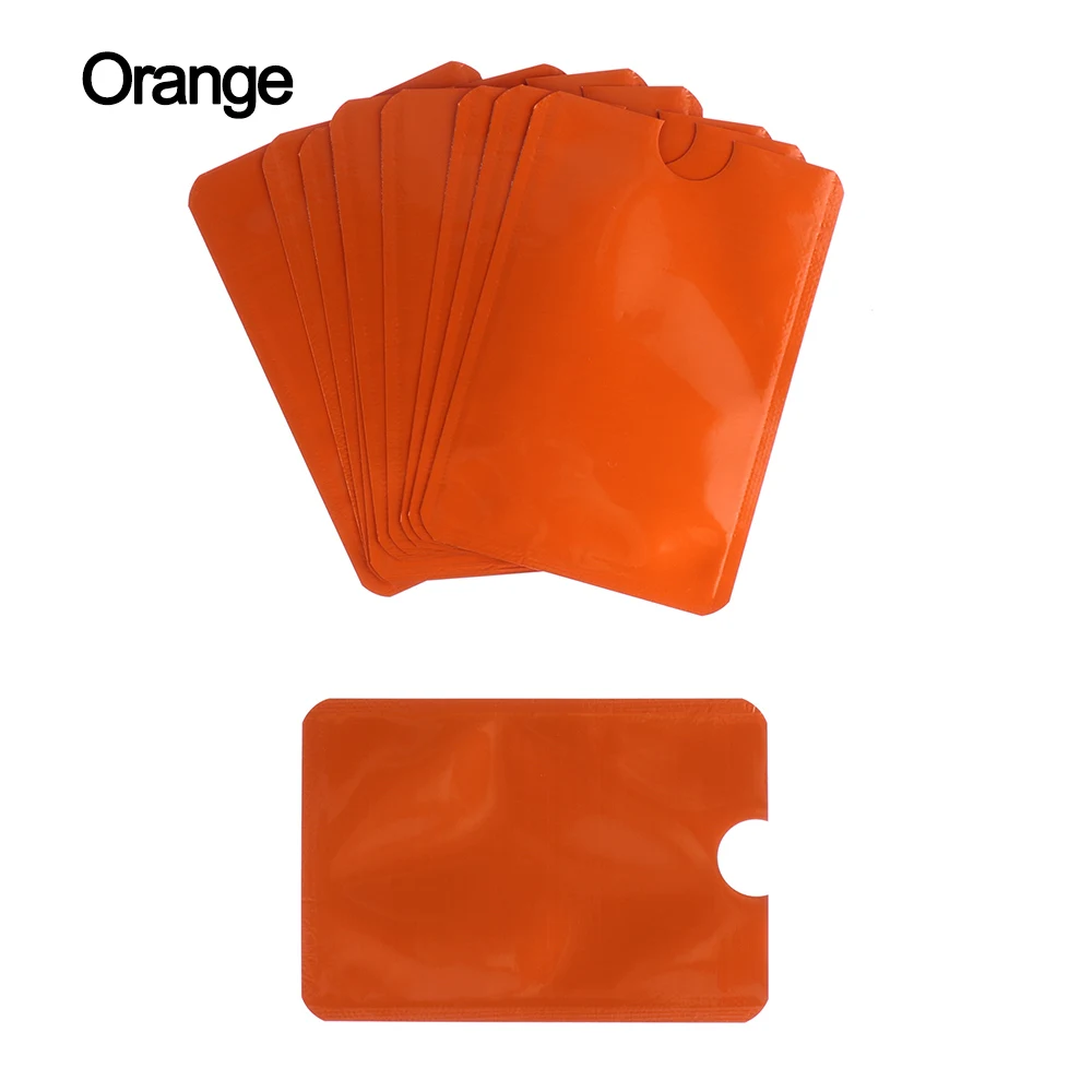 Style3-Orange 10 шт. Анти Rfid Блокировка ридер замок держатель для карт Id банковский чехол для карт Защита Алюминиевый металлический умный Противоугонный кредитный держатель для карт - Цвет: Style3-Orange