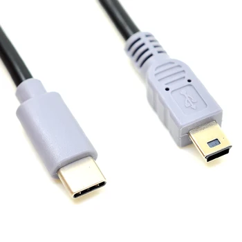 

USB 3.1 Host OTG Type C Male to mini USB Type B Male Adapter Cable For Mobile Hard HUB Camera for Google Chromebook & Macbook