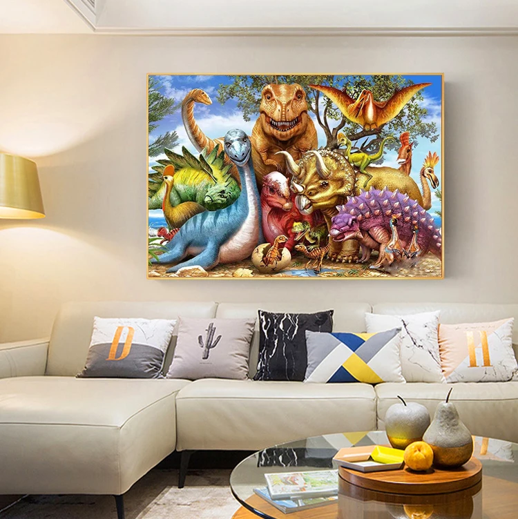 5D DIY Embroidery Diamond Painting Dinosaur Full Square Animal Diamond Painting Mosaic Cross Stitch Handmade Gift diamond painting diamond painting accessories