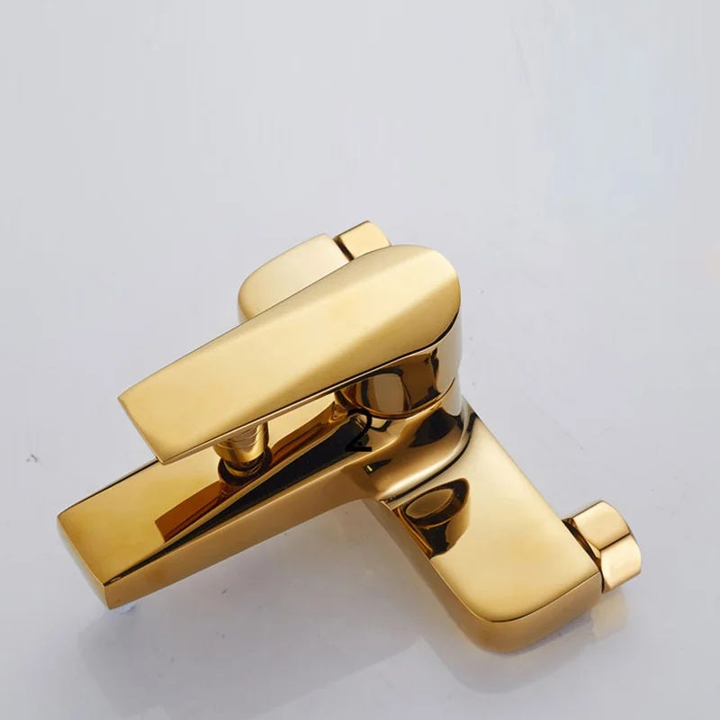 BECOLA золотой цвет душевой набор двухголовый Душ Круглый дождь душевые головки BR-2019115