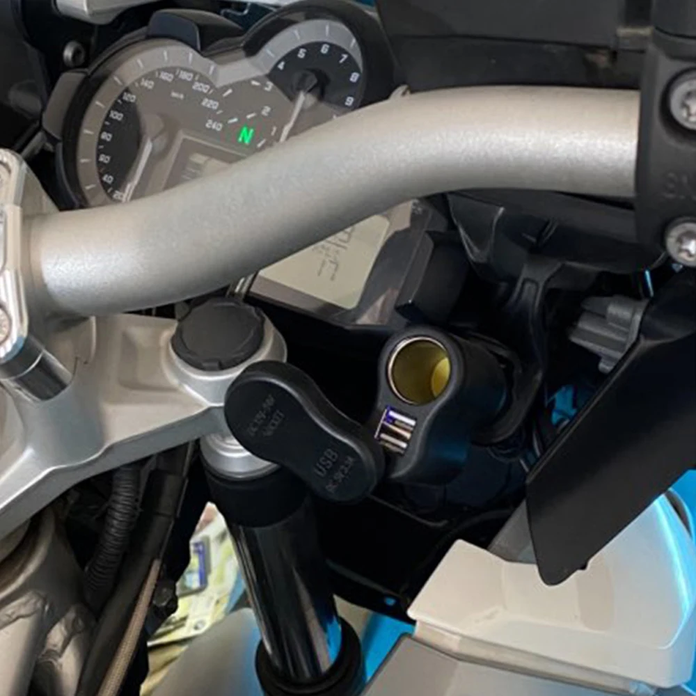 For BMW K1200R Sport F800R F900XR/R Dual USB Charger Lighter