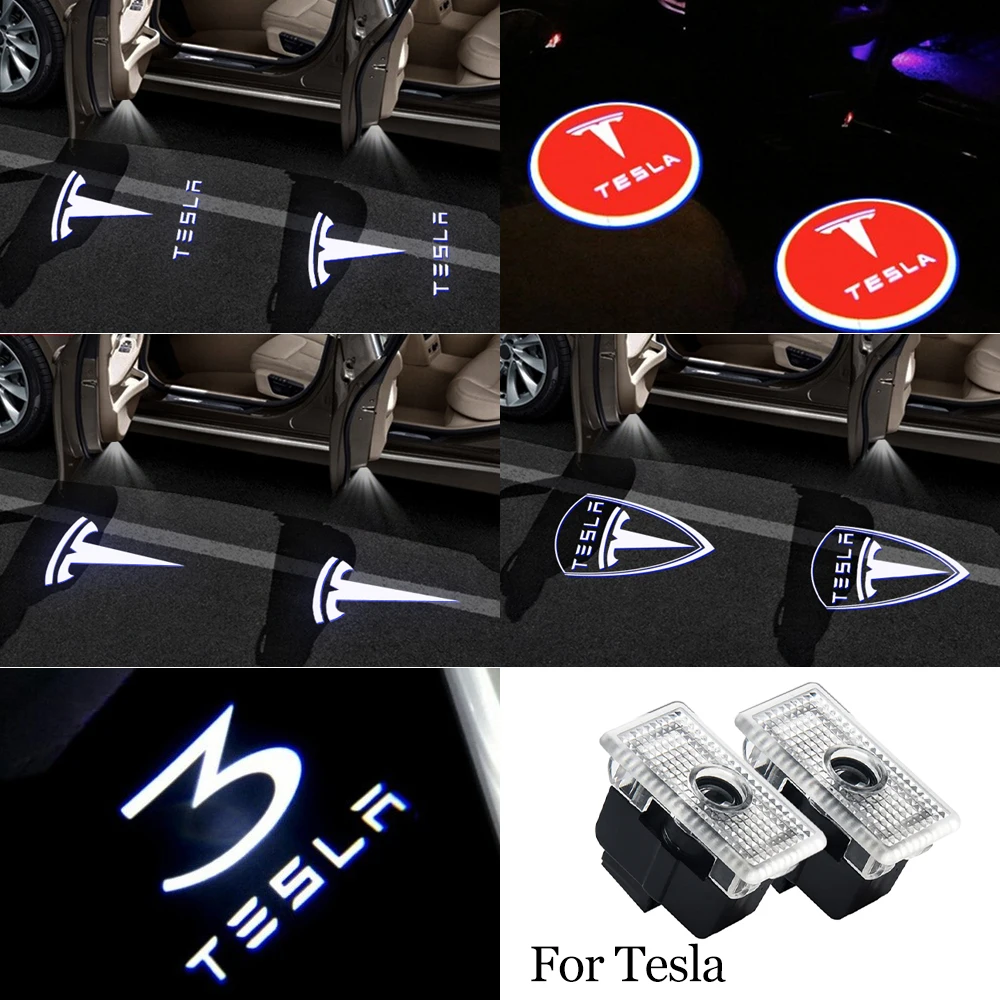 2 шт. Автомобильные светодиодные лампы для дверей Tesla Model 3 S X Y | Автомобили и