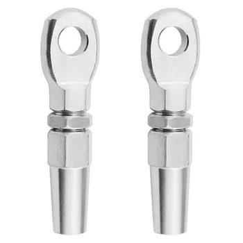 

2Pcs Marine Grade 316 Stainless Steel Swageless Eye Terminal Wire Cable Rope Diy Fitting Rigging Hardware Balustrade Kit
