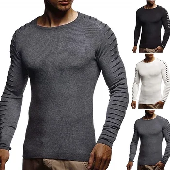 

ZOGAA Slim Sweater Men 2019 Autumn Thin O-Neck Knitted Pullover Men Casual Solid Mens Sweaters Pull Homme mens sweater