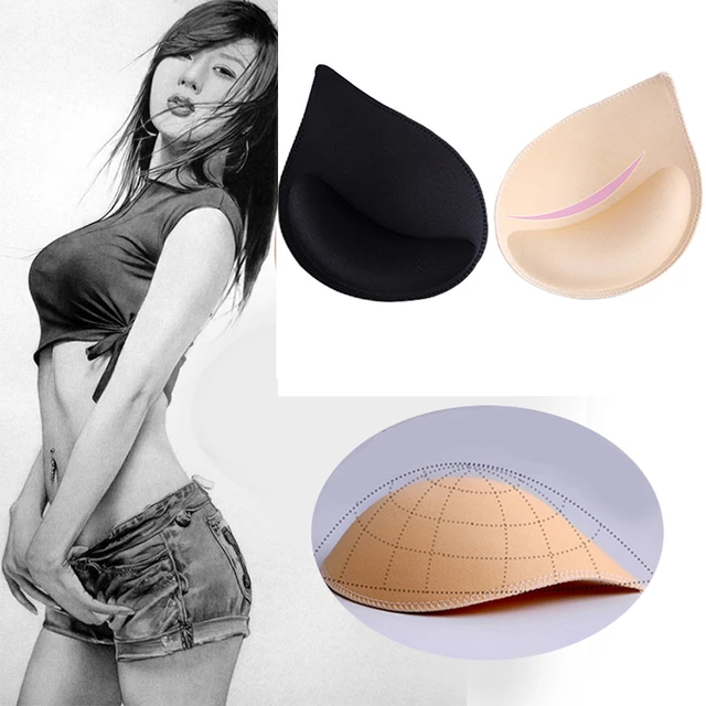 4pcs/2pair Soft Spong Bra Pads Bikini Chest Cup Push Up Insert Foam Pads  For Women Swimsuit Padding Removeable Enhancer Bra Pads - Intimates  Accessories - AliExpress