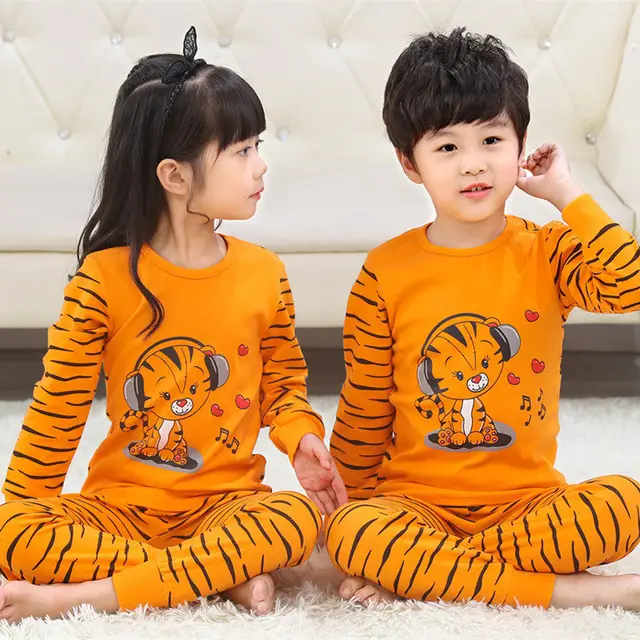 Pijamas de los niños de Otoño de niñas niños 4
