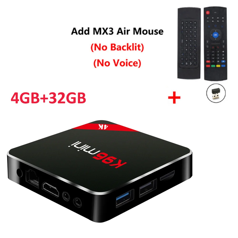 K96 Мини Android Tv Box RK3318 4G32G 2,4G/5G WIFI100M SetTopBox HD Netflix Youtube 4kMediaPlayer VS H96/AM6/X96/H96/TX3 Tv Box - Цвет: 4GB 32GB add MX3