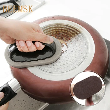

BEEMSK Strong Decontamination Bath Brush Sponge bath brush tile brush with handle magic pot sponge cleaning brush