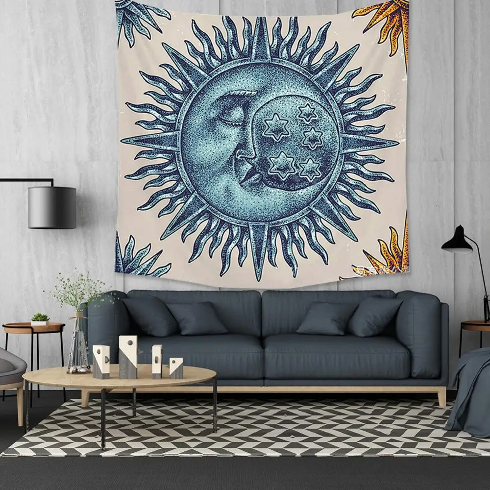 

Indian Mandala Tapestry Polyester Wall Hanging Cloth Picnic Mat Room Decor