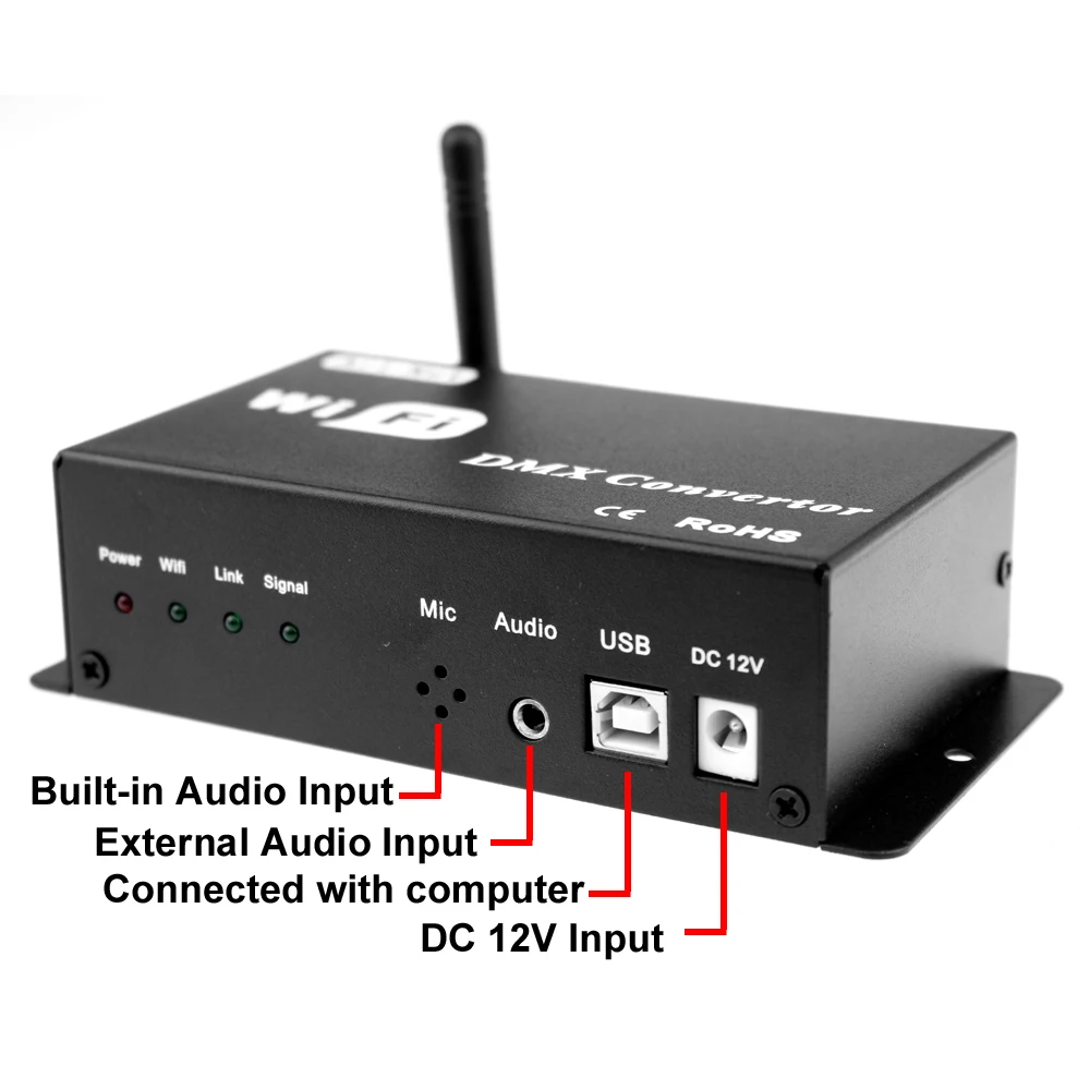 Новый контроллер DMX WiFi управляемый системой Android или IOS точки Wifi WF310 бесплатная