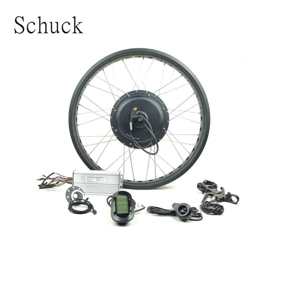 Schuck 48V1500W с дисплеем LCD6 переднее колесо мотор электрический велосипед конверсионный комплект fat tire 20 или 26 дюймов